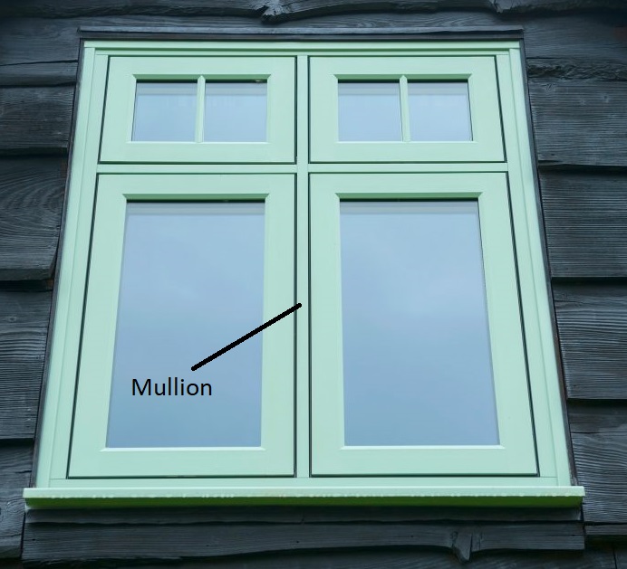 Window mullion uPVC slimline window