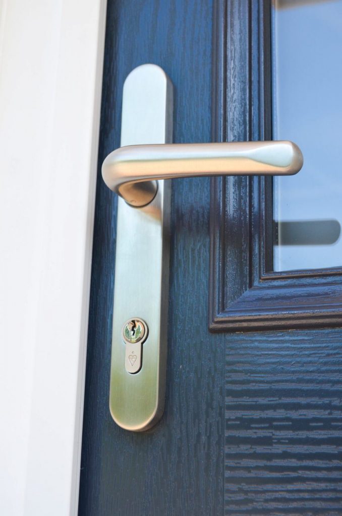 Front door handle close up