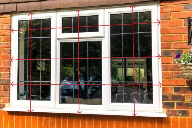 upvc casement windows with leaded glass measuring