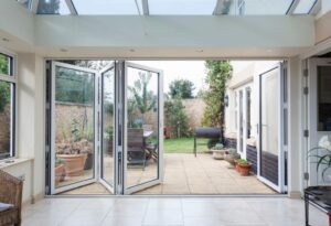 aluminium bifolding doors white