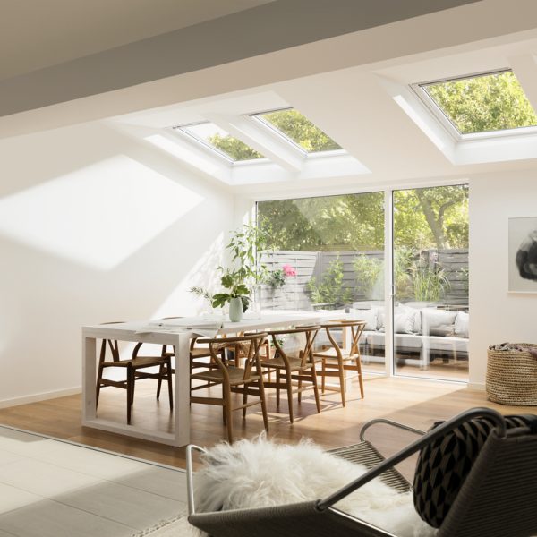 velux home extension with dining table