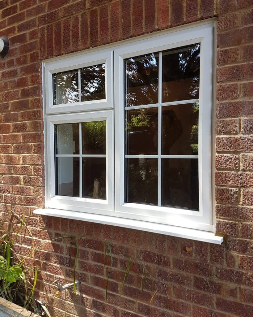 mills slimline white window