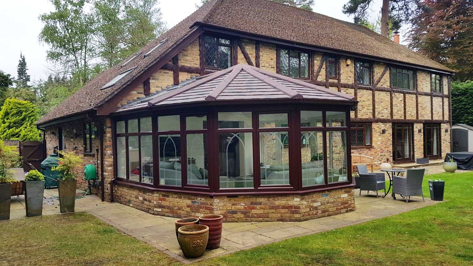 brown roof conservatory