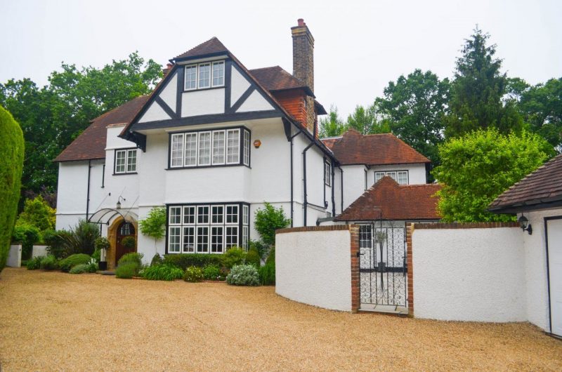 big house with complete window installation