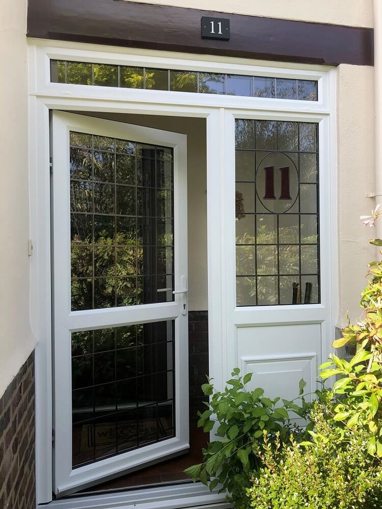 upvc white porch door and window