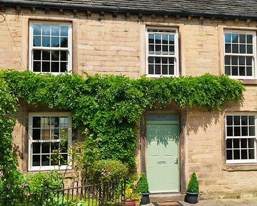 mocksash windows on a house