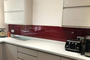 red splashback in kitchen