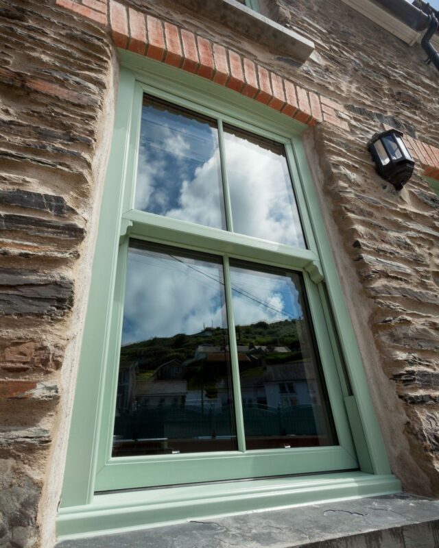 green sash window