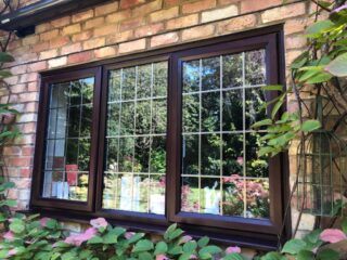 slimline leaded glass casement