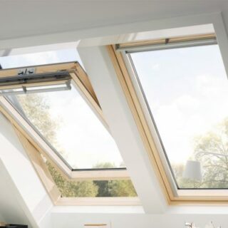 Two VELUX window one open