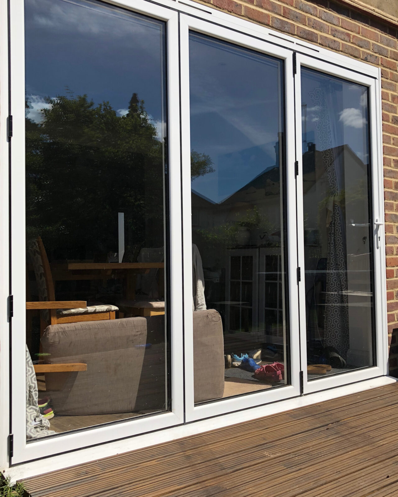 white ali bifolding doors