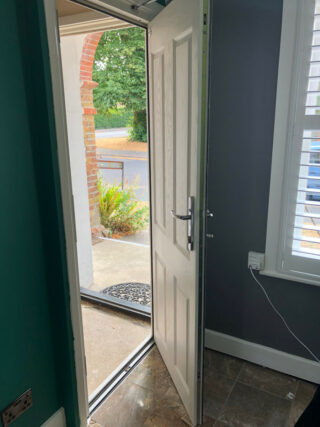 white fire door knaphill open