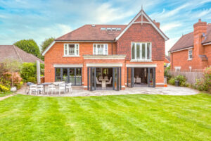 house with anthracite grey bifold doors