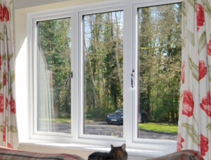 slimline double glazed window white