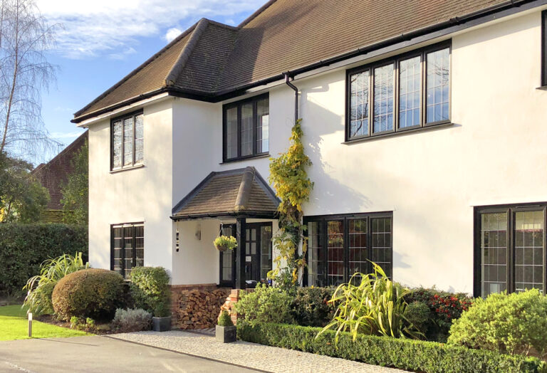 a house with slimline windows