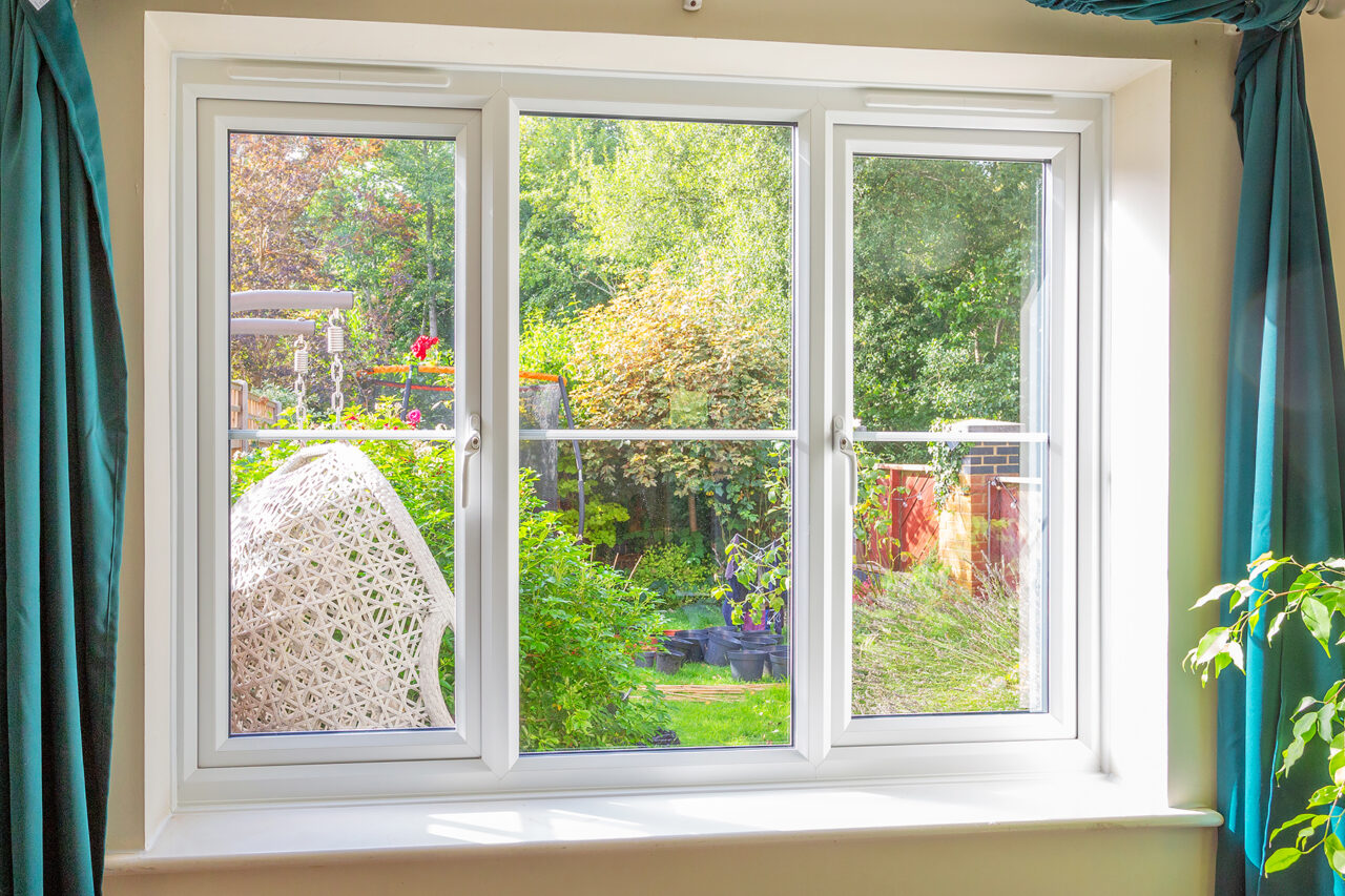 internal white uPVC double glazed window Sheerwater Glass