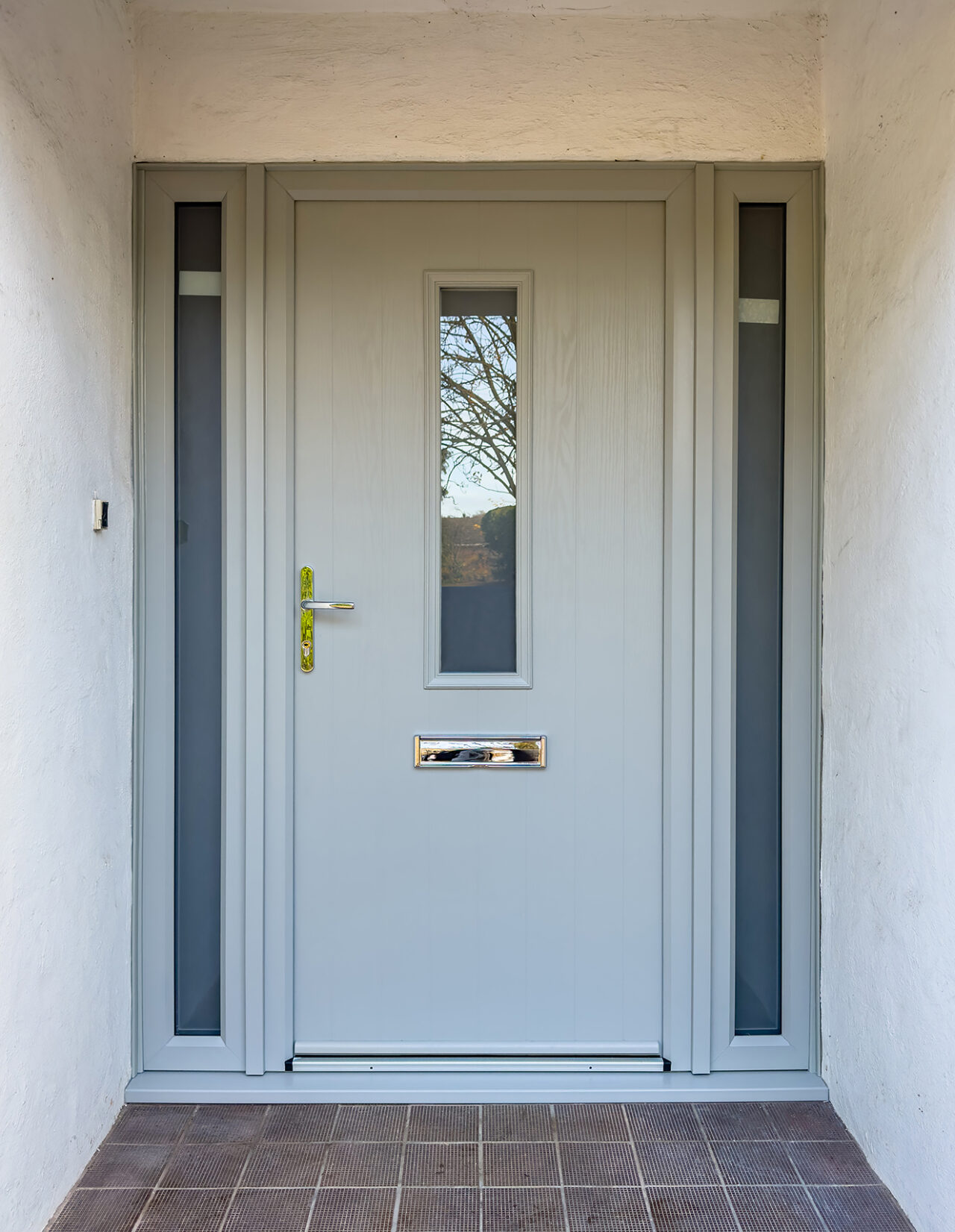 Matte Agate Grey Composite Front Door