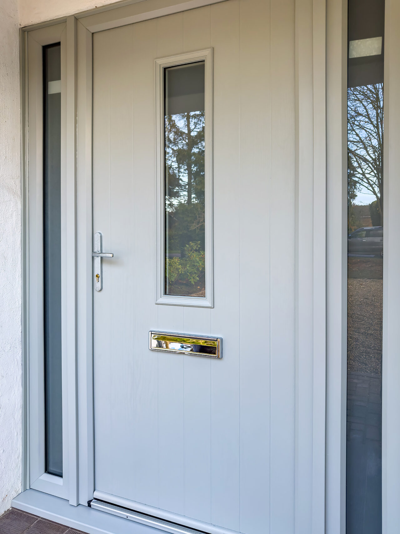 Matte Agate Grey Composite Front Door