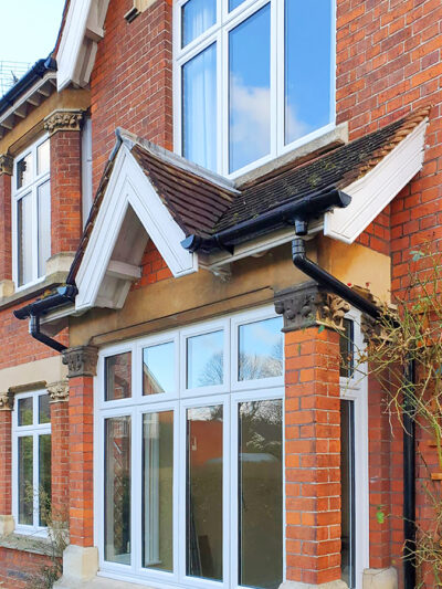 uPVC slimline windows on a house