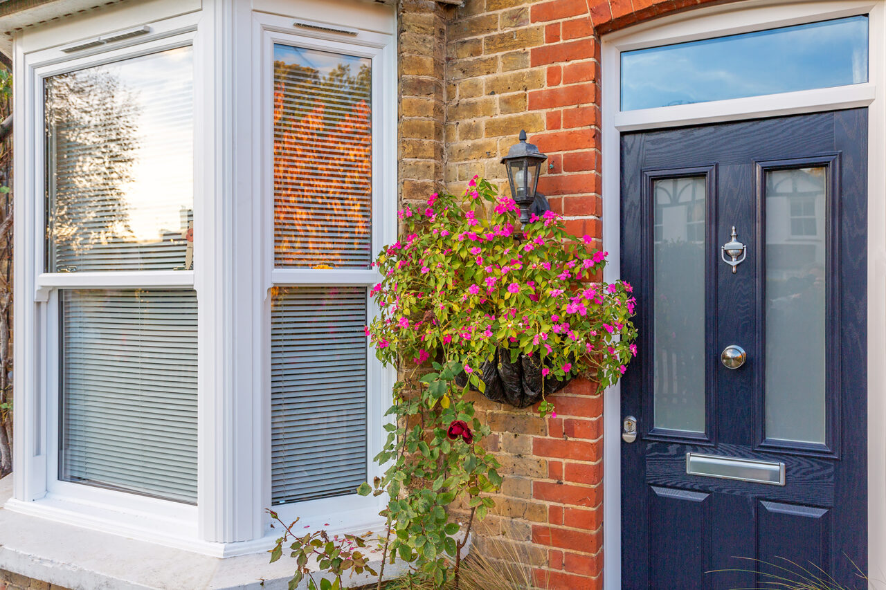 uPVC Sash windows and bay front door