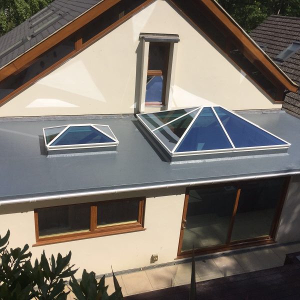 white aluminium roof lanterns