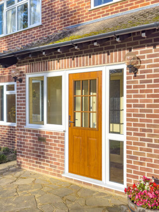 Porch new composite front door and slimline windows