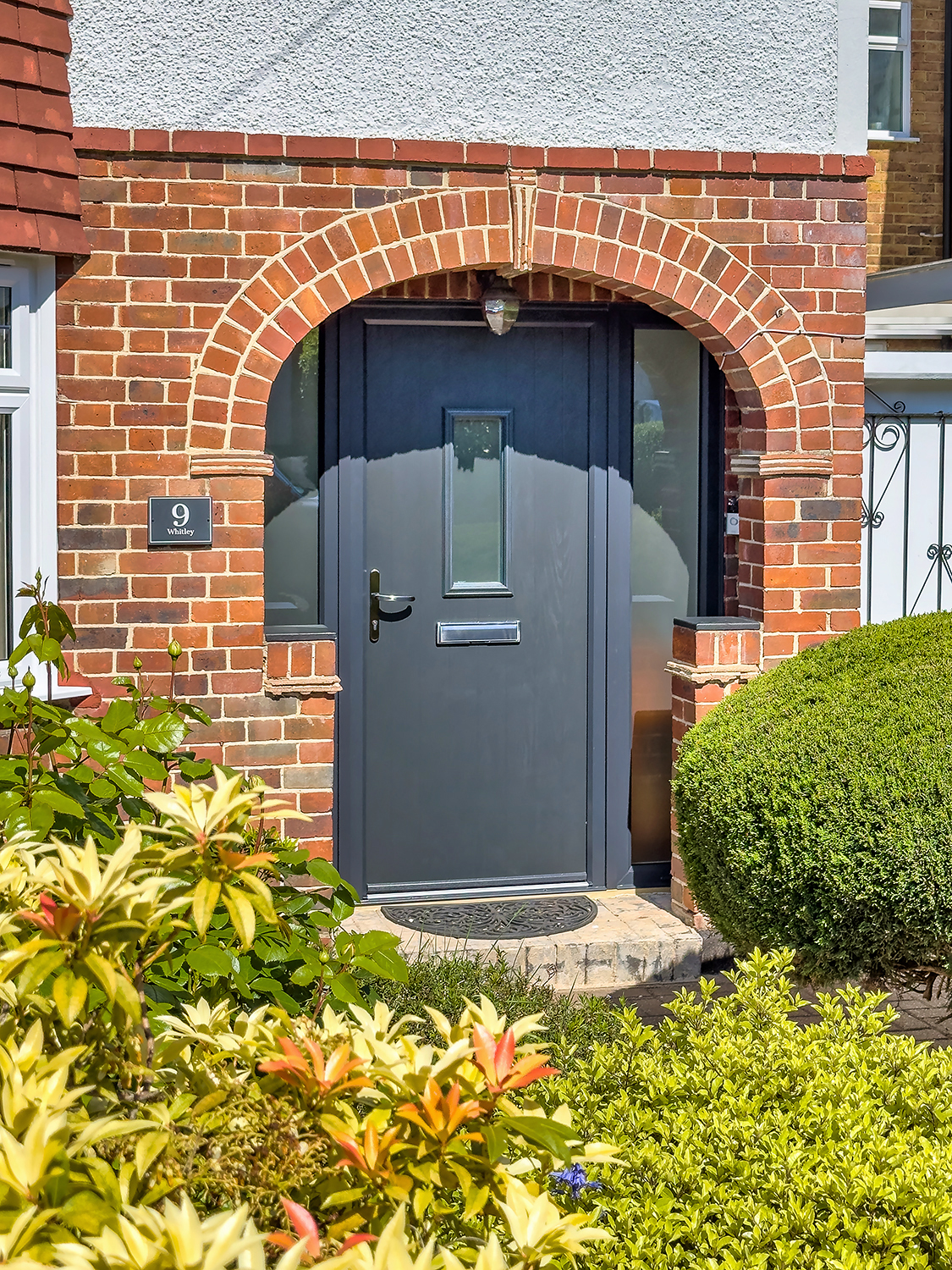Anthracite Grey Composite Front Door Sheerwater Glass