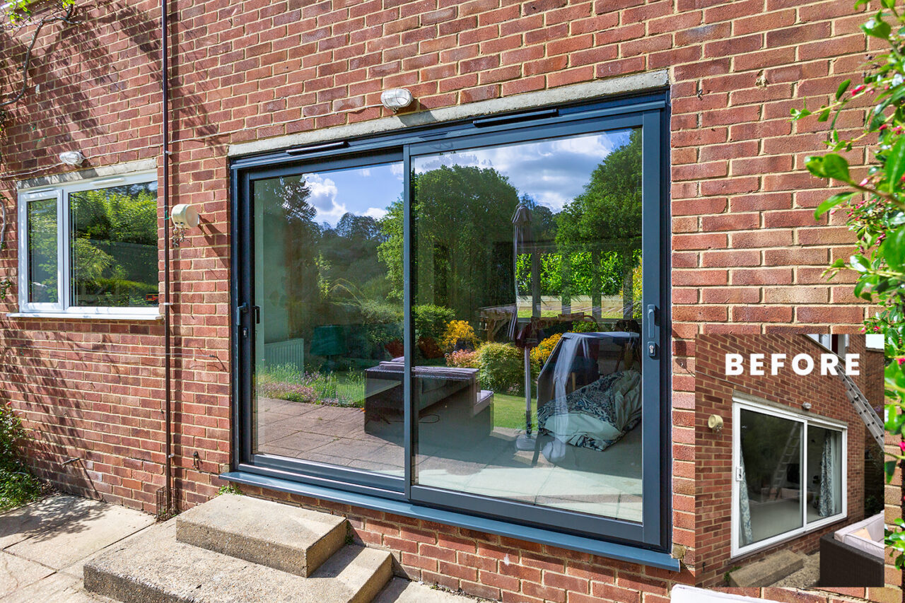 Aluminium Patio Sliding Door Anthracite Grey