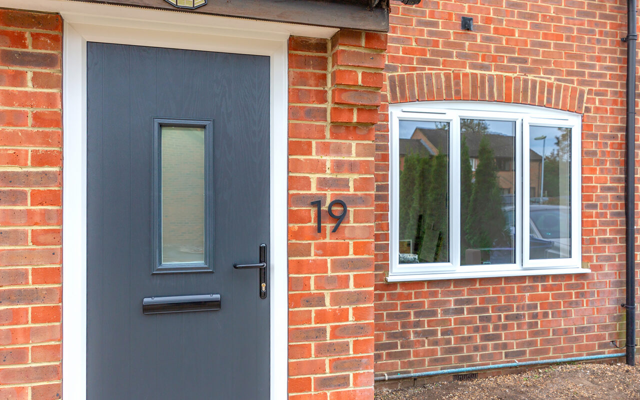 Anthracite Grey Front Door and Slimline Windows