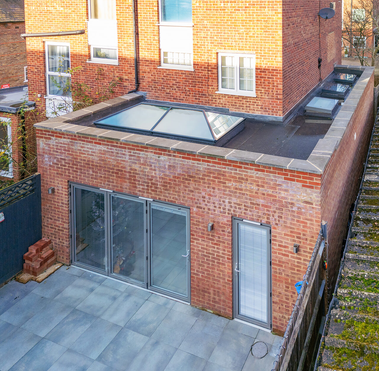 Roof Lantern and 3 Skylights For home extension