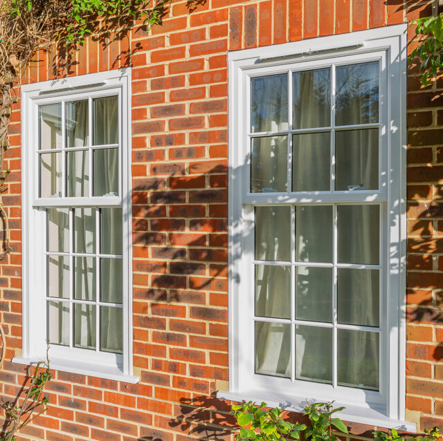 Sash window in the sun
